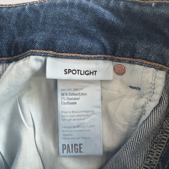 Paige Spotlight Wide Leg Distressed Hem Jeans 29 LN - Picture 10 of 13